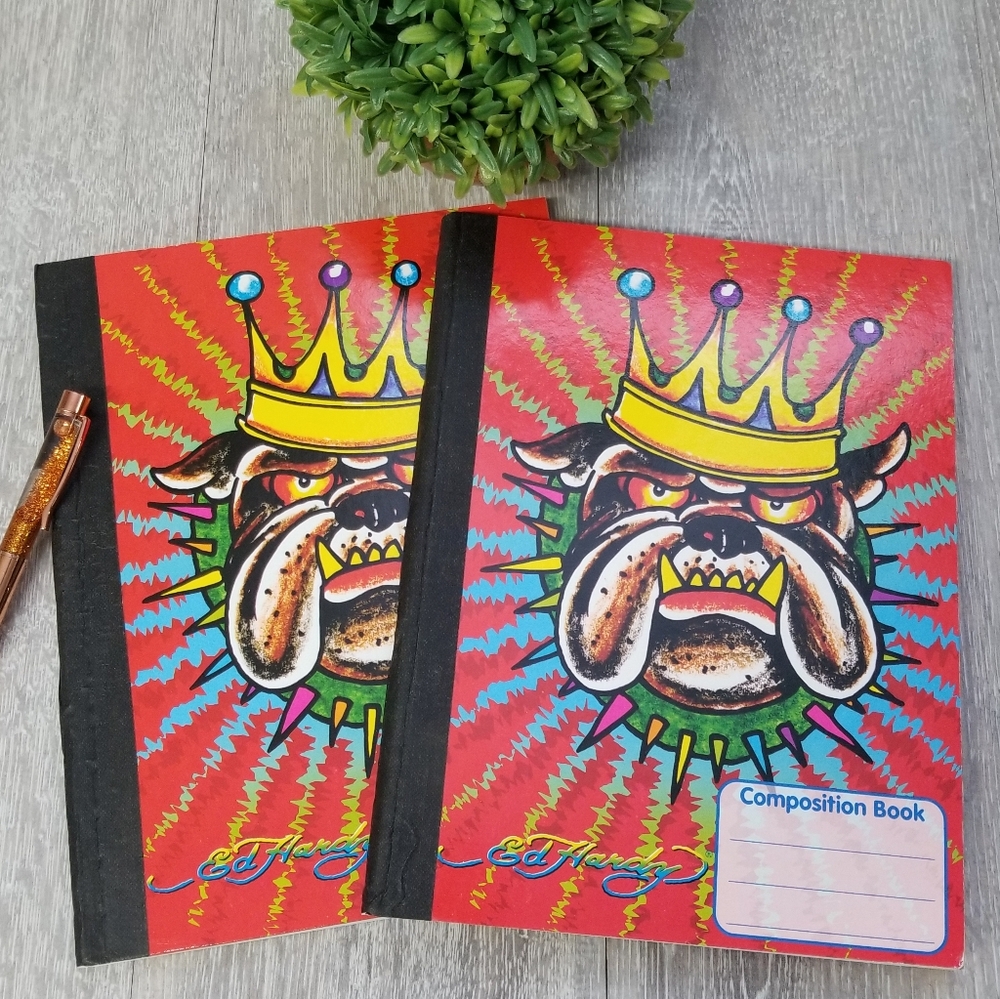 Ed Hardy Bulldog Notebooks